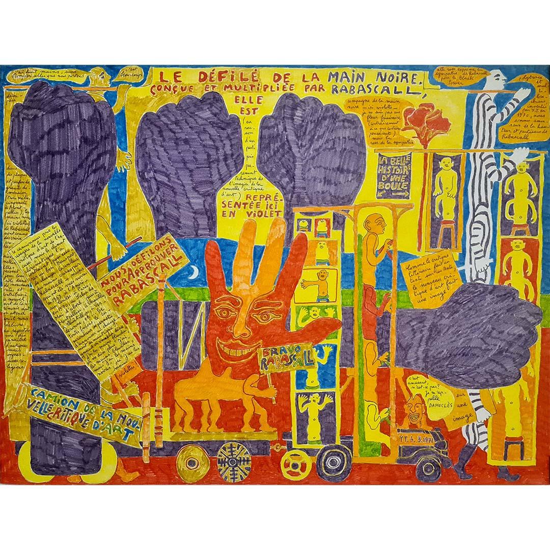 Technique mixte

L'artiste contemporain français Yvon Taillandier est une figure emblématique de la scène artistique grâce à sa contribution majeure à la Figuration Libre. Né en 1946 à Nantes, Taillandier a joué un rôle crucial dans le mouvement