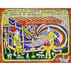 Circa 1980 Original work by Yvon Taillandier entitled Sénéquier