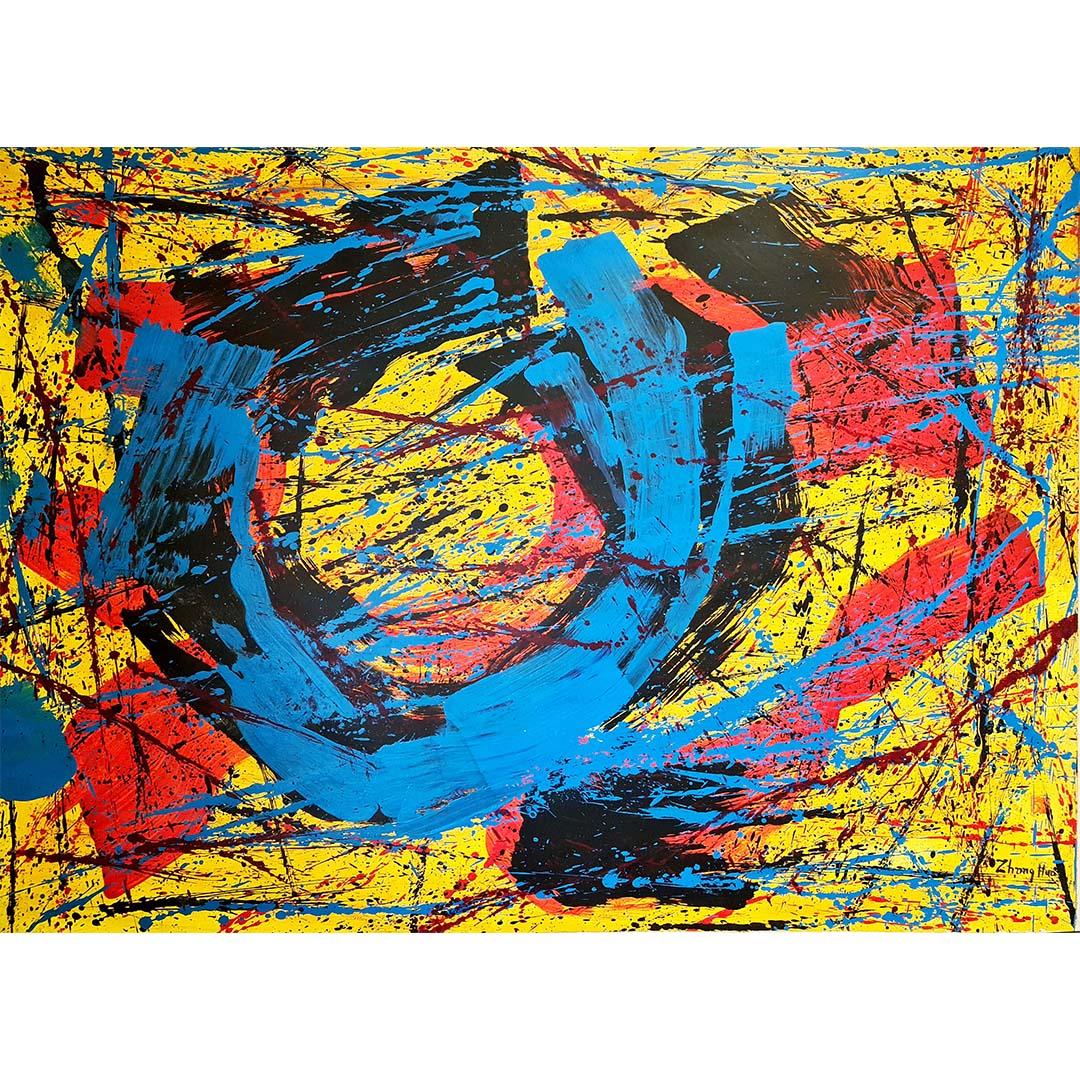 Original gouache of Zhang Hua in the 1970s - Abstract For Sale 1