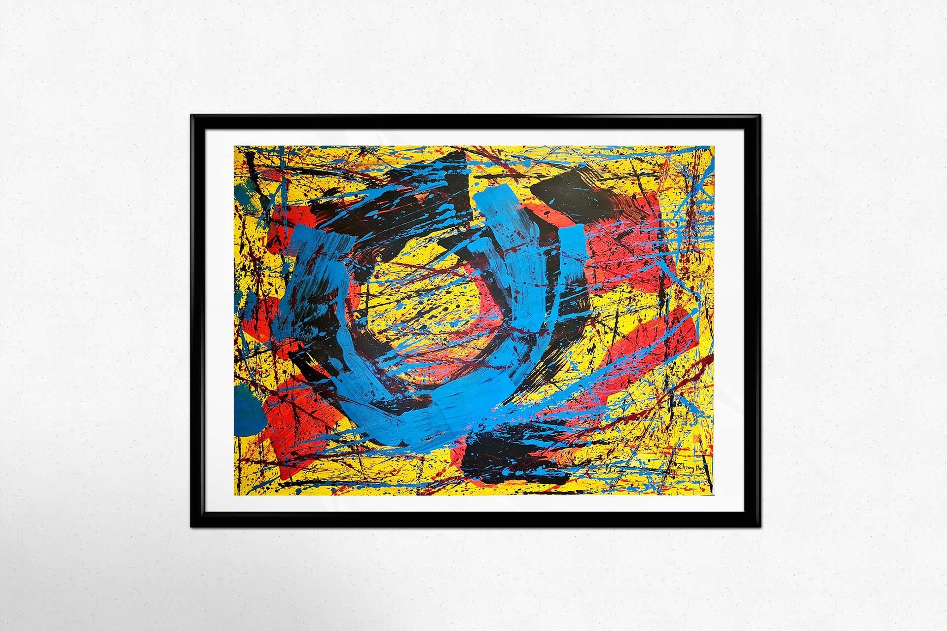Peinture à la gouache originale de Zhang Hua dans les années 1970 - Abstract en vente 3