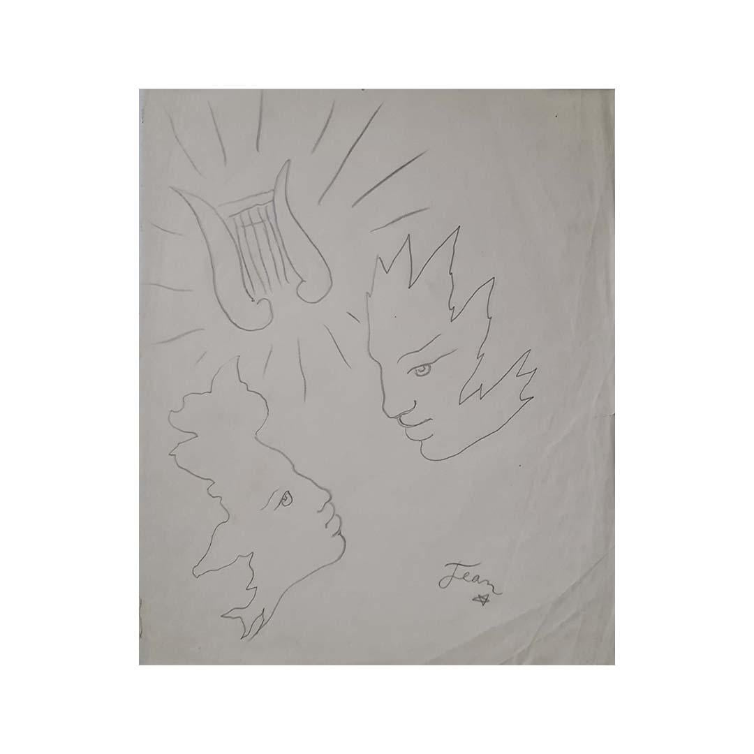 Jean Cocteau's drawing, 