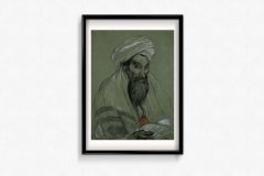 Circa 1915 original drawing "Vieux sage" by André Suréda