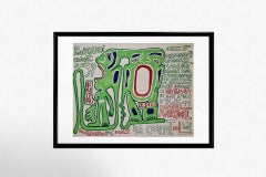 2006 original felt drawing by Yvon Taillandier - Pourquoi crient-ils?