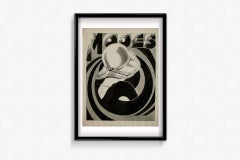 Circa 1930 ink poster project, titled "Modes" Art deco fashion