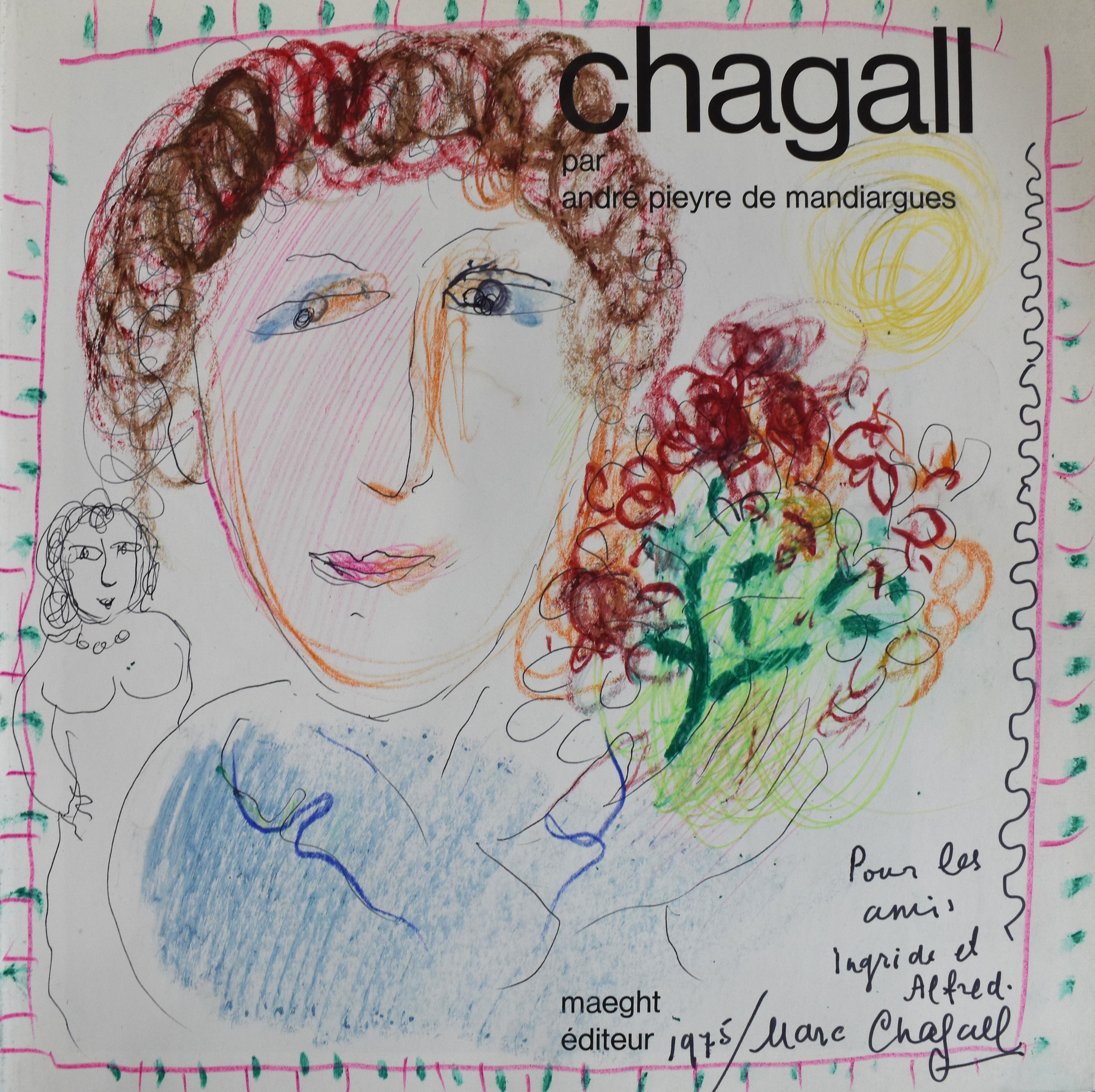 L'artiste (autoportrait), avec un bouquet de fleurs - Art de Marc Chagall