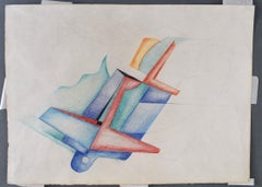 Untitled  Senza Titolo, Italian Futurism, Drawing