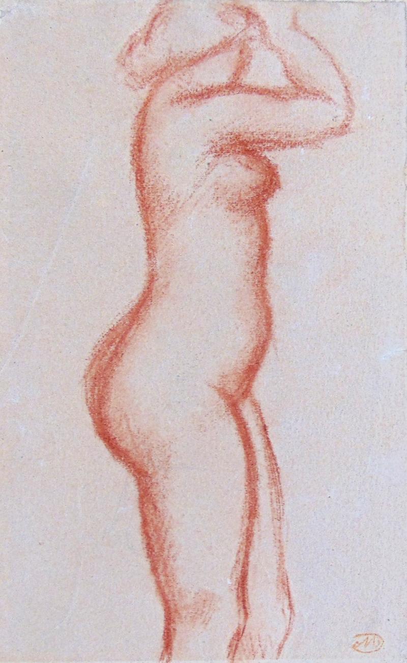 Standing Nude  Nude with raised Arms - Art by Aristide Maillol