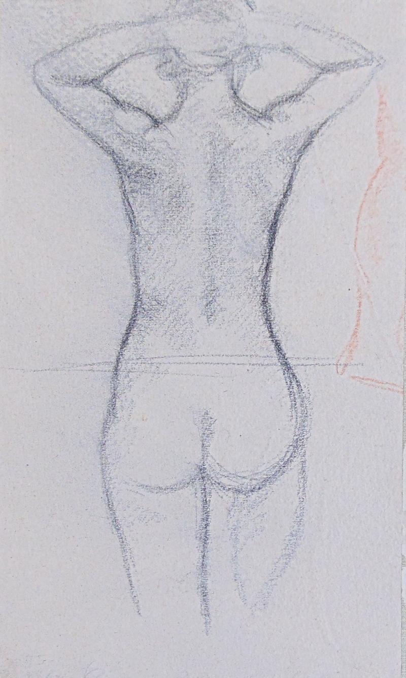 Standing Nude  Nude with raised Arms For Sale 3