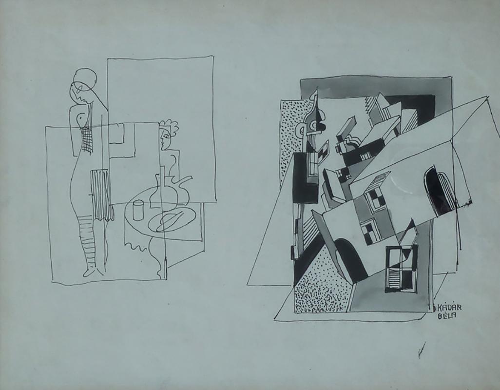 Constructivist Composition with Nude by a Table