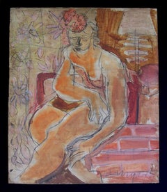 Seated Woman with Flowery Hat