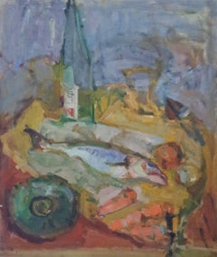 Still Life with Bottle and Fish