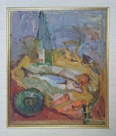 Still Life with Bottle and Fish