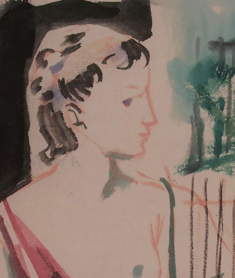 EMILIO GRAU-SALA 1911-1975
(Spanish) 

Title: Orphee, 1960

Technique: Original Signed Watercolour on paper

size: 19 x 13.5 cm / 7.5 x 5.3 in 

Additional Information: This work is hand signed in watercolour by the artist 