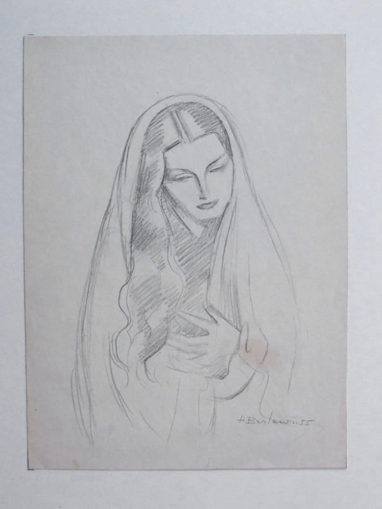 Woman with Long Hair - Art by Henryk Berlewi