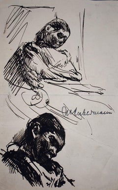 Dormire - Doppio ritratto Martha Liebermann  Schlafende - Zwei studien von Mar