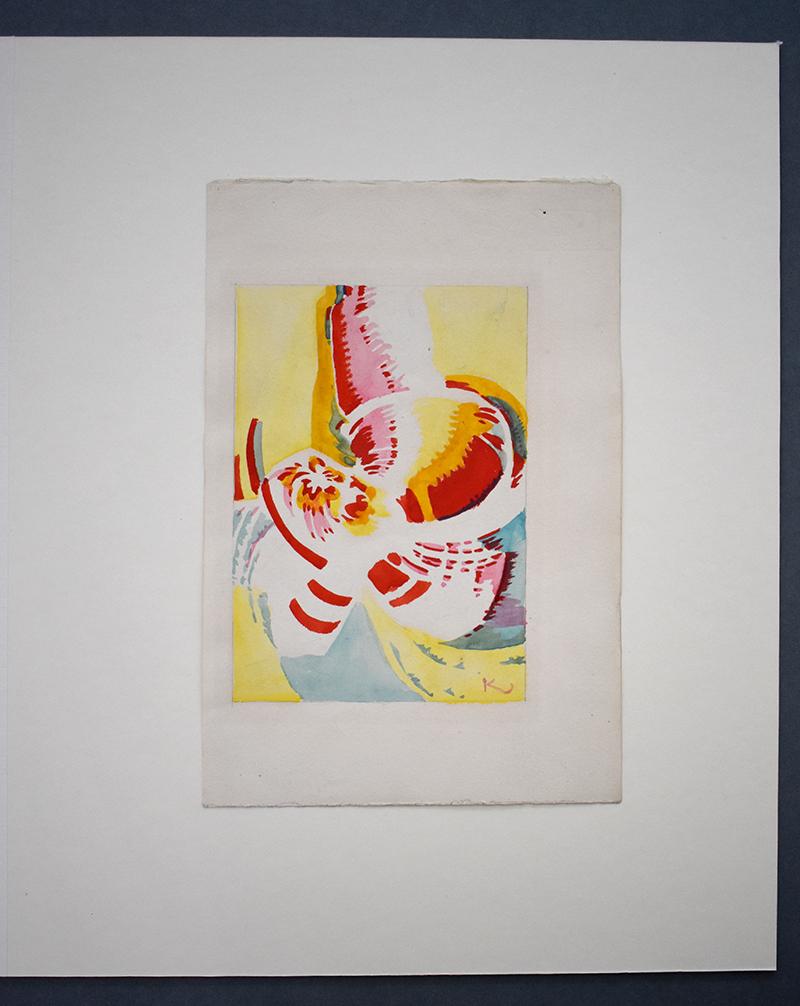 Ohne Titel (Study for a Pochoir) - Abstrakte tschechische Kunst – Art von Frantisek Kupka
