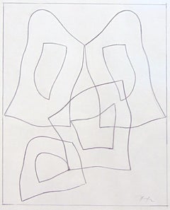 French Form - Pencil Drawing - Abstract French German