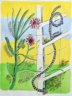 Dibujos y acuarelas de paisajes modernos