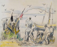 Disegni figurativi e acquerelli a gesso
