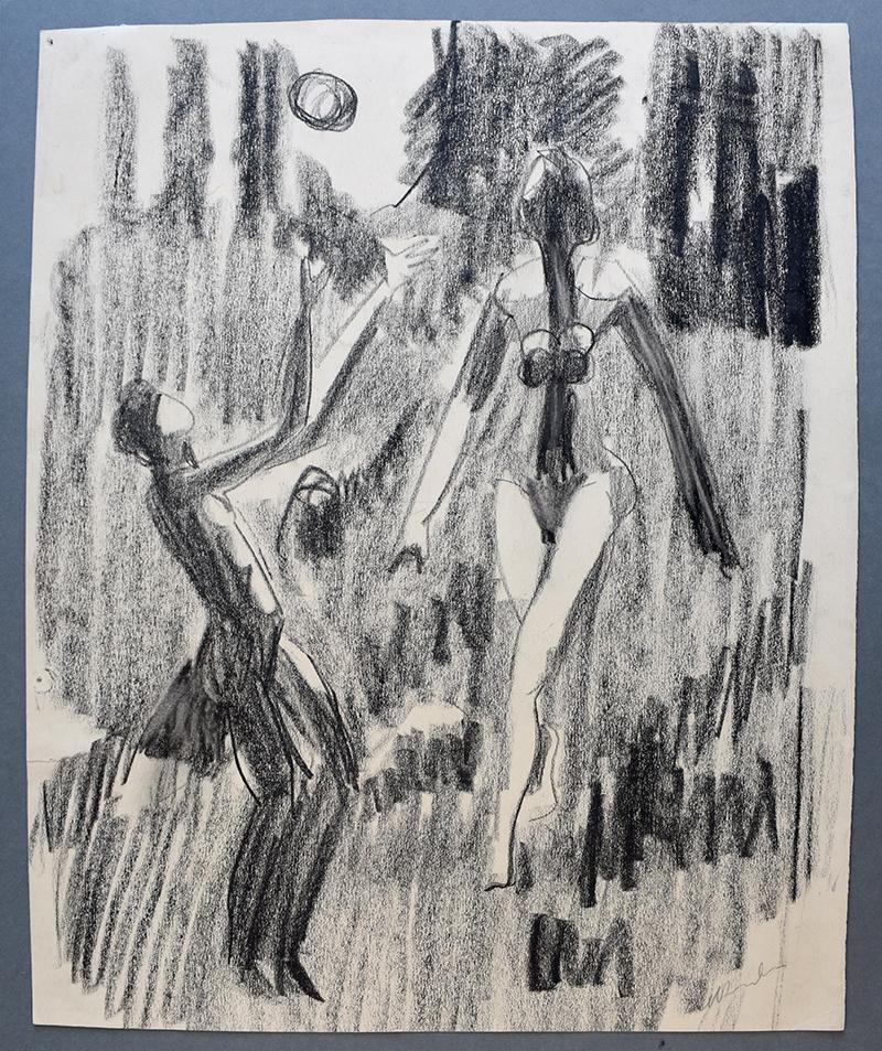 Ball spielende Aktfiguren – Art von Ernst Ludwig Kirchner
