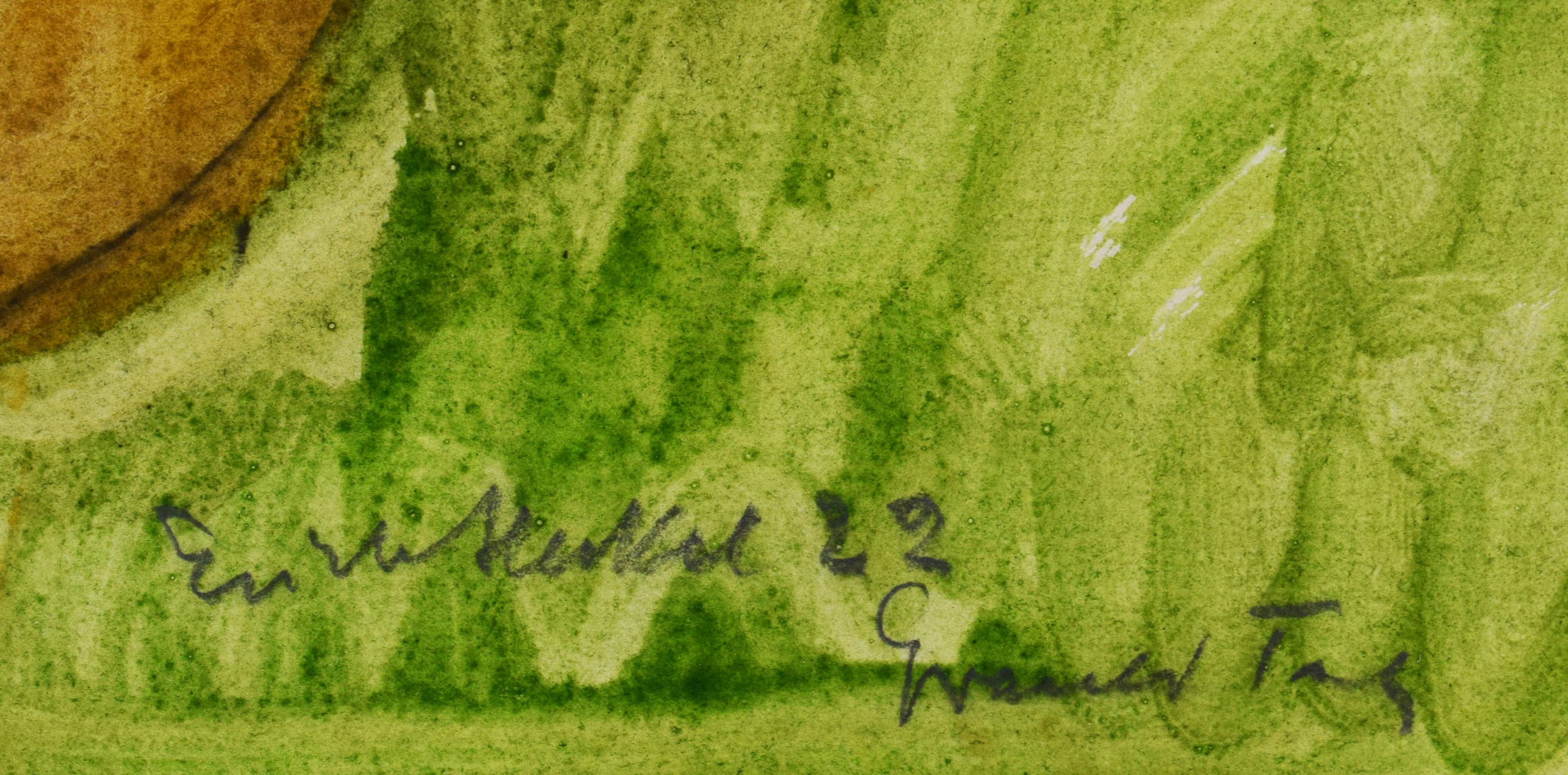 Journée grise  Étiquette Grauer - Paysage vache Allemagne - Expressionniste Art par Erich Heckel