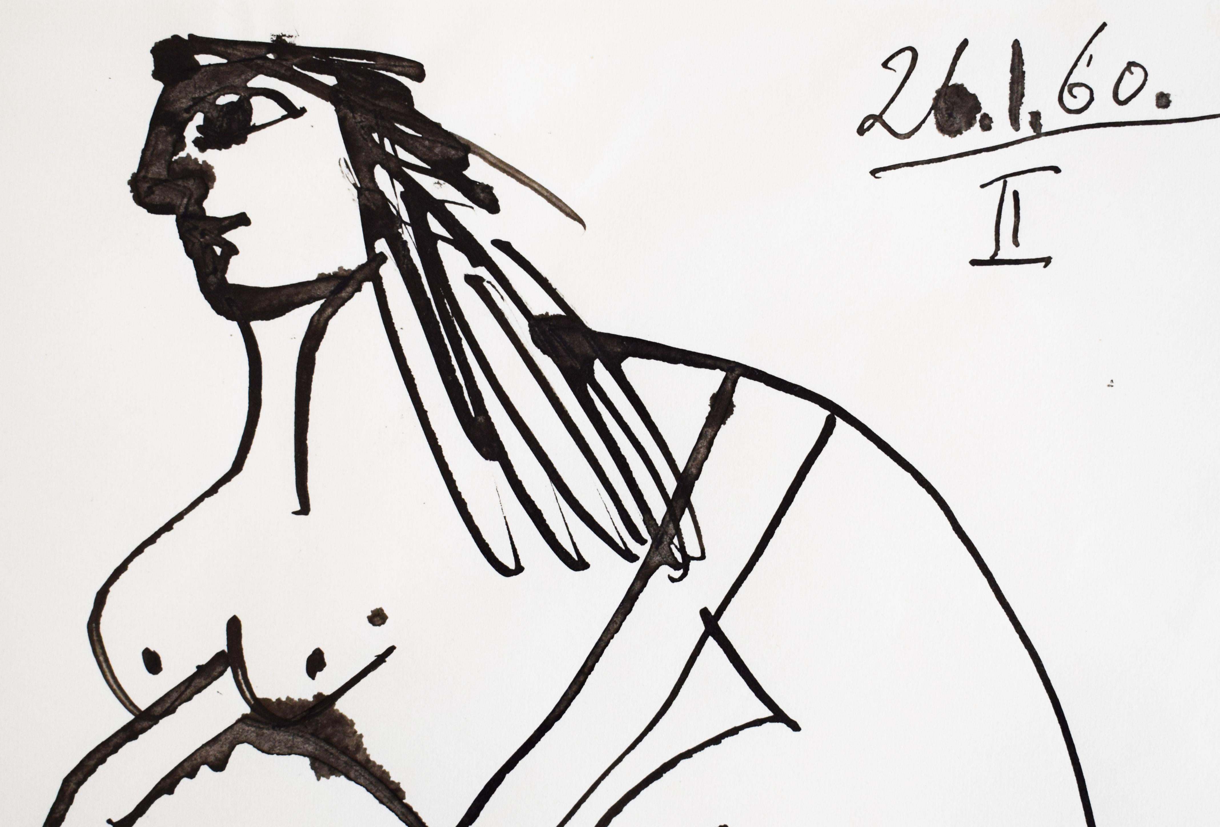 La salle de bains d'un pied - portrait espagnol français - Moderne Art par Pablo Picasso