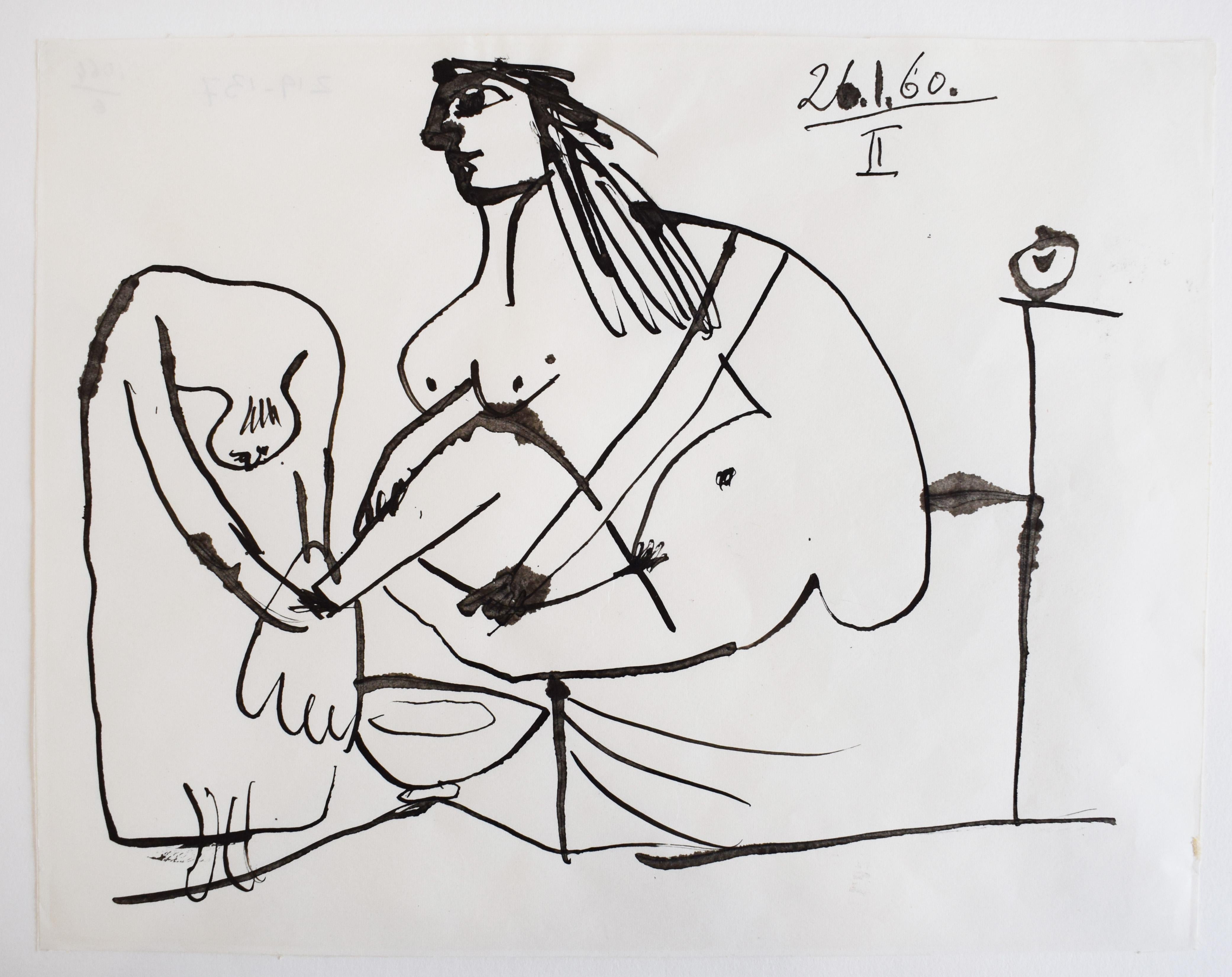 La salle de bains d'un pied - portrait espagnol français - Art de Pablo Picasso