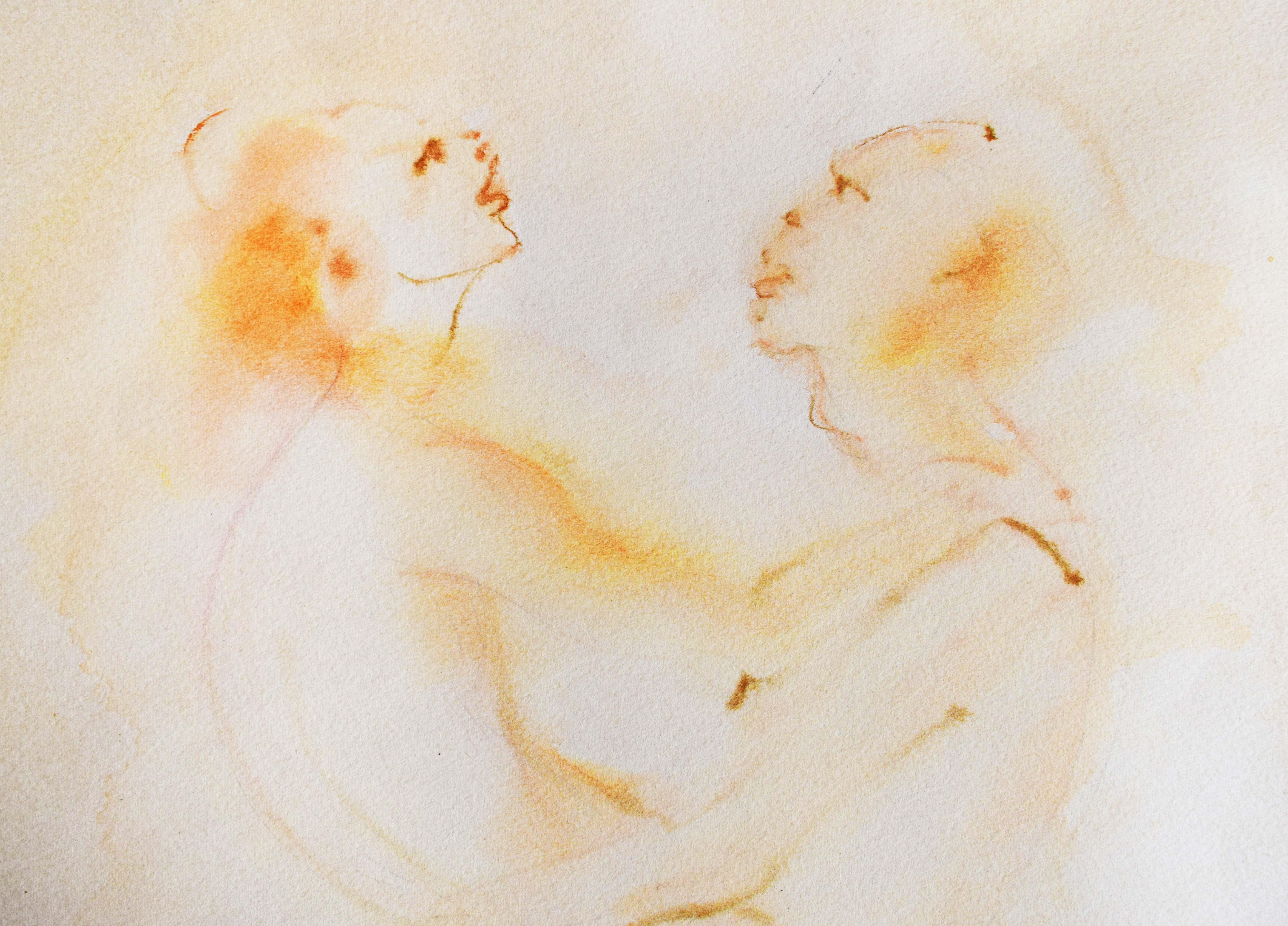 Questo disegno di Leonor Fini è firmato a mano dall'artista con inchiostro nero 