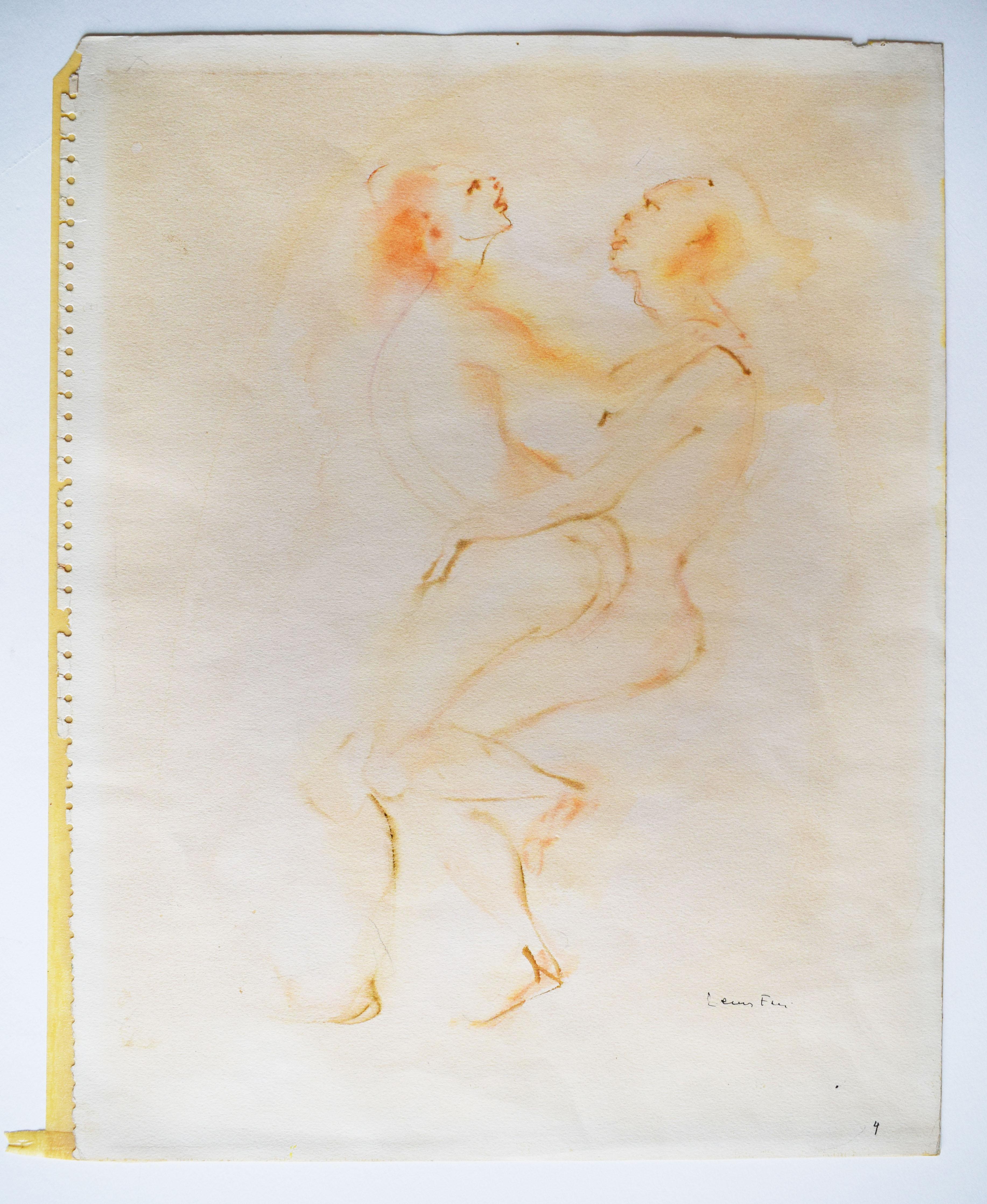 Coppia erotica -  Surrealismo Argentino Francese Coppia Erotica - Art di Leonor Fini