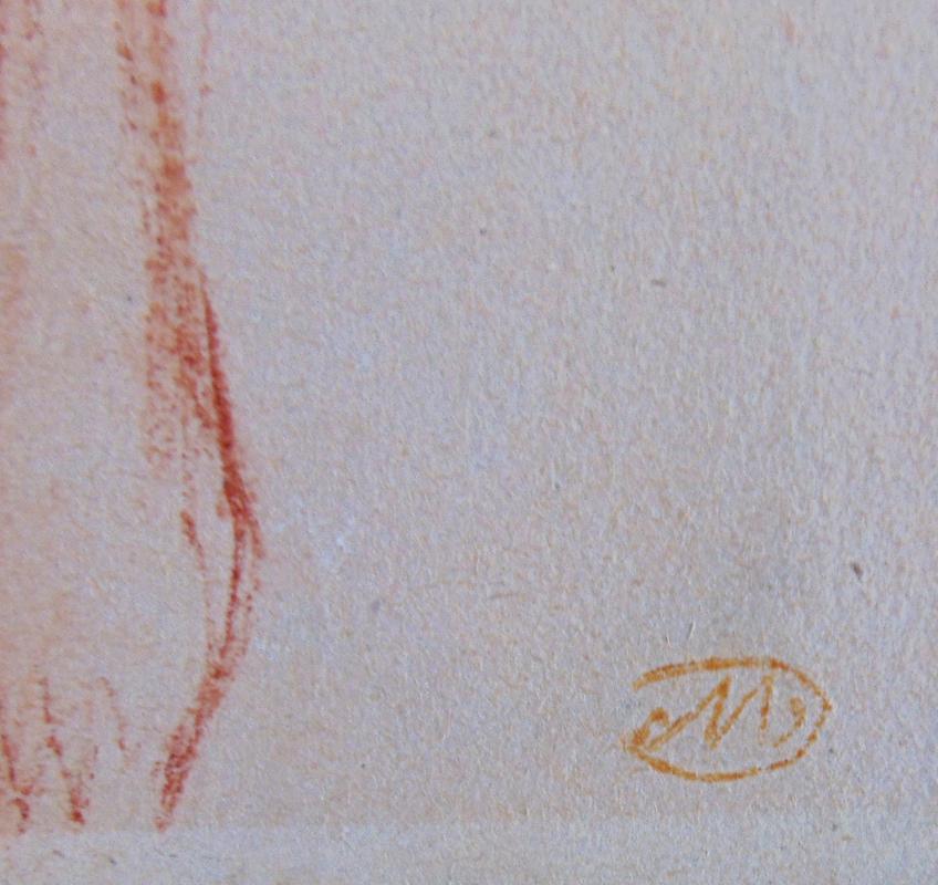 Nu debout  Nu aux bras levés - Dessin double face Nu - Gris Nude par Aristide Maillol