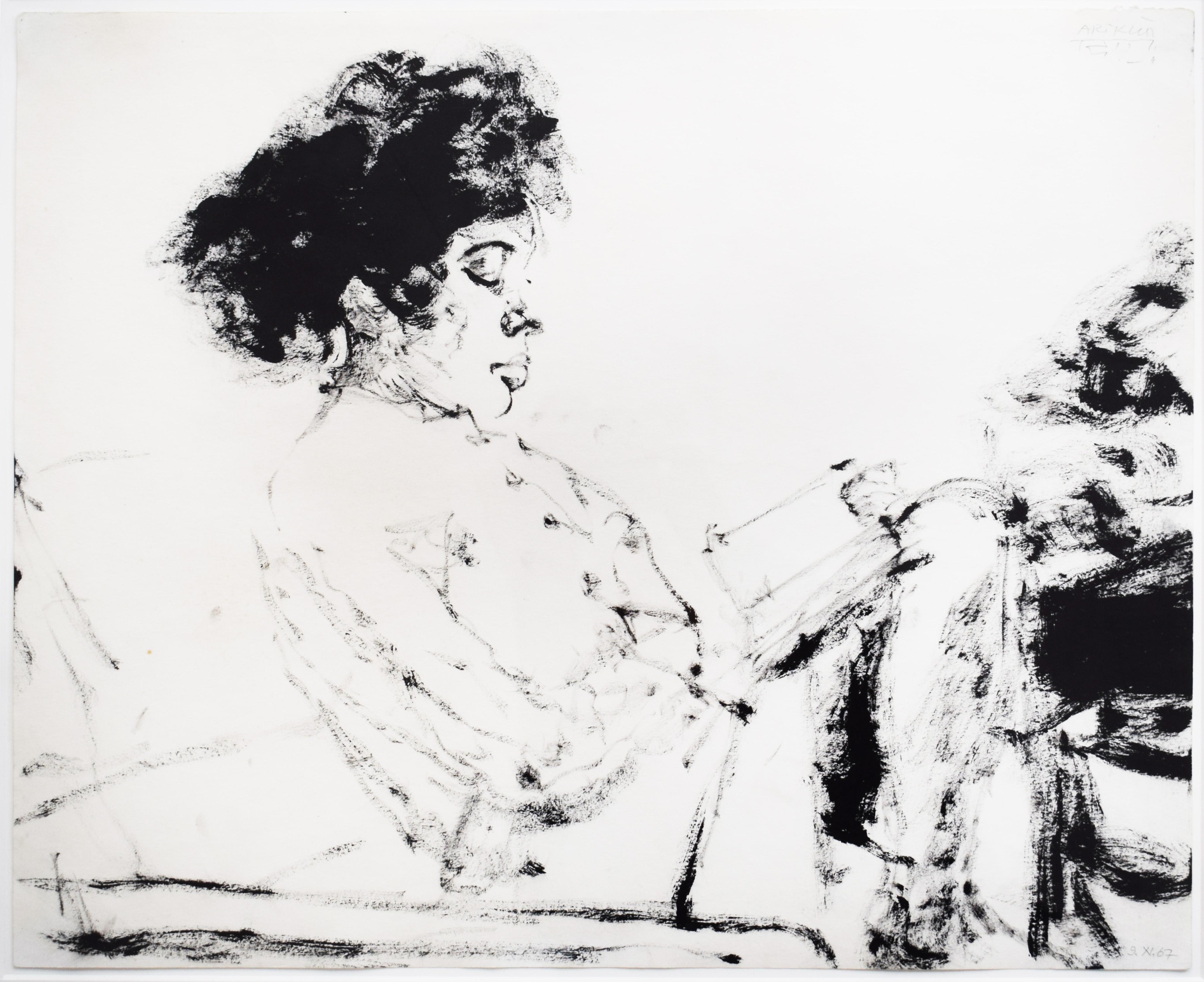 Anne Reading - Retrato israelí Esposa Realismo - Art de Avigdor Arikha