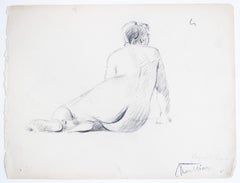 Nude / Sketch for the Portrait of Franz Liszt - Drawing Hungarian 1890