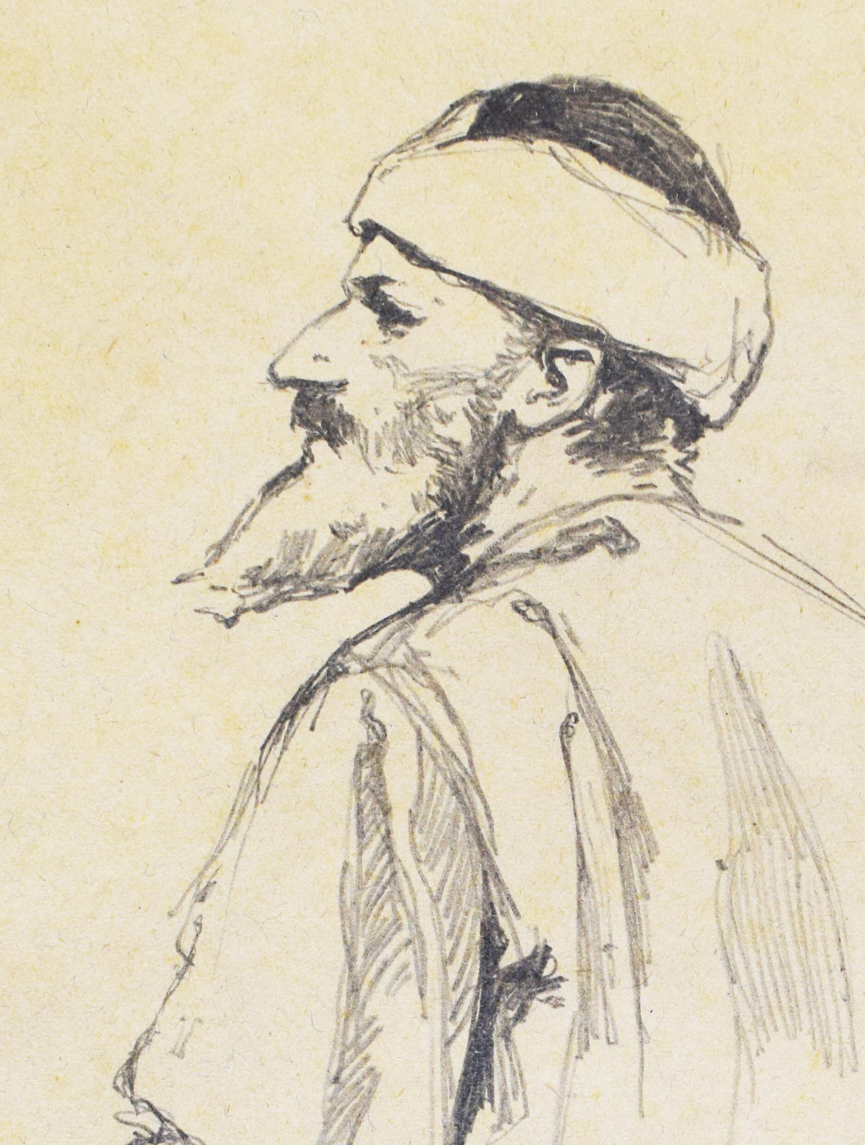 Il s'agit d'un dessin original au crayon de Mihaly von Munkácsy. 
Elle a été réalisée en préparation de la peinture à l'huile 