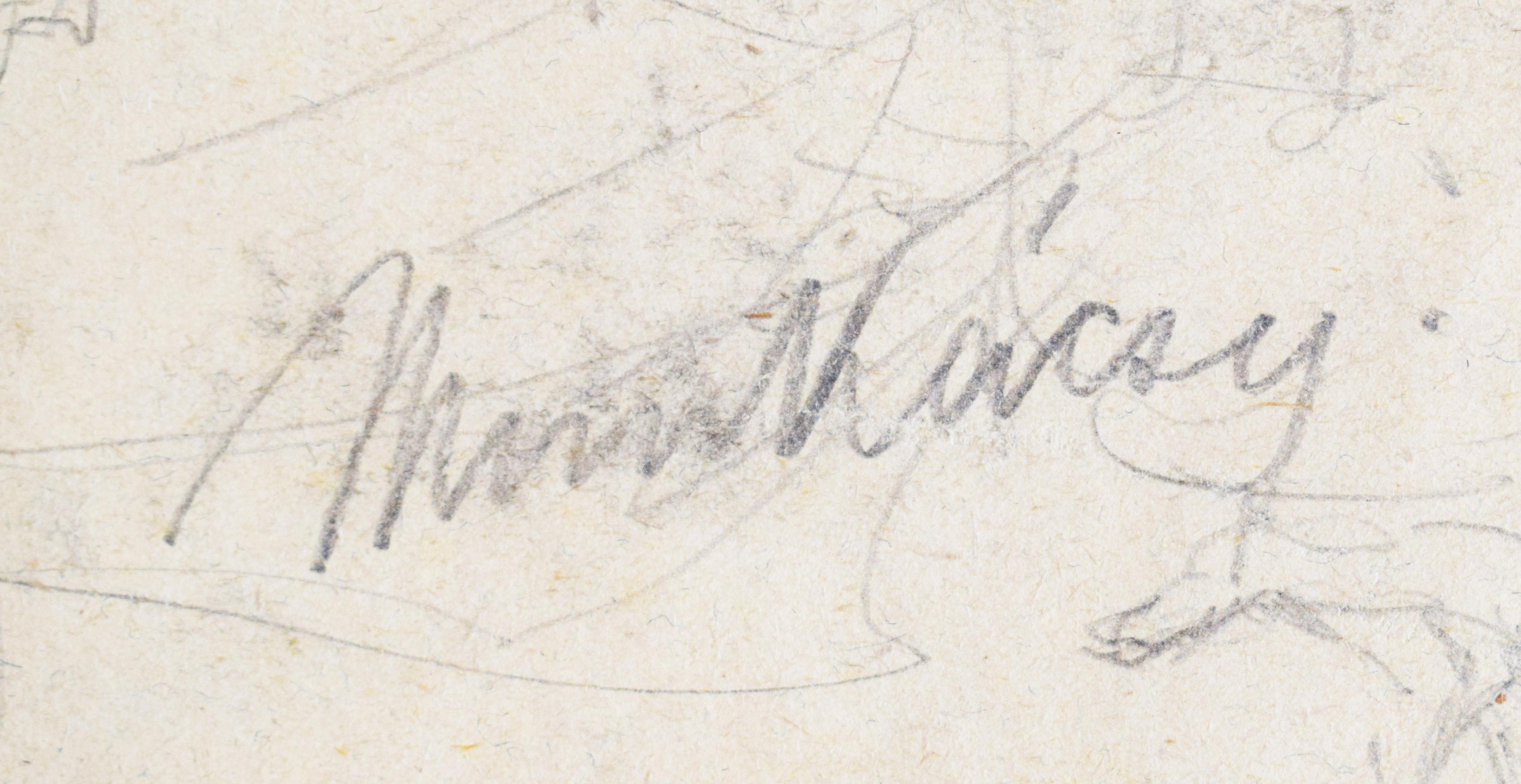 Skizze für Christus vor Pilatus (III) - Ungarischer Christus vor Pilatus (Beige), Figurative Art, von Mihaly Von Munkacsy