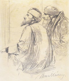 Study for Christ before Pilate (V) - Drawing Hungarian Christ before Pilate