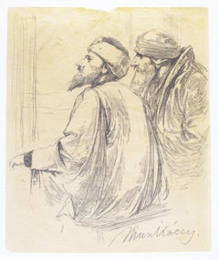 Study for Christ before Pilate (V) - Drawing Hungarian Christ before Pilate