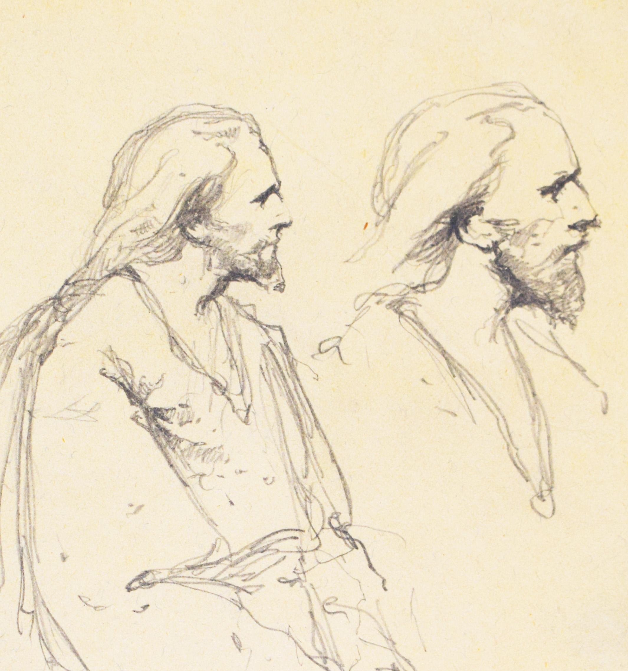 Questo è un disegno originale a matita di Mihaly von Munkácsy. 
È stata realizzata in preparazione del dipinto a olio 