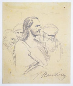 Study for Christ before Pilate (X) - Drawing Hungarian Christ before Pilate