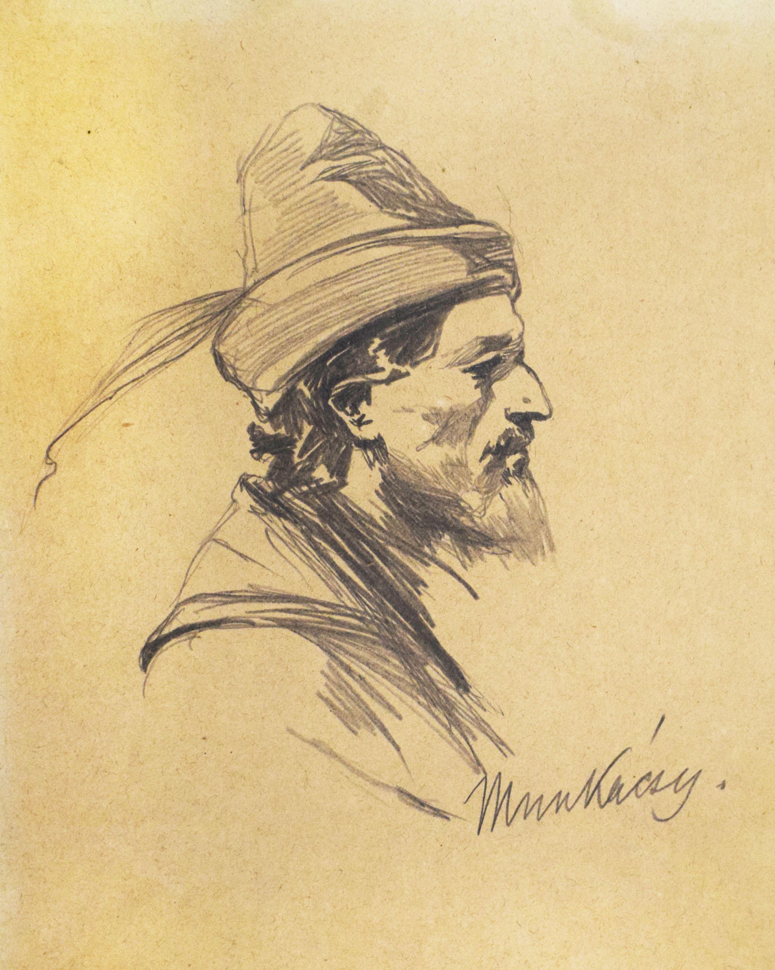 Study for Árpád - Hand Signed Drawing Hungarian Military