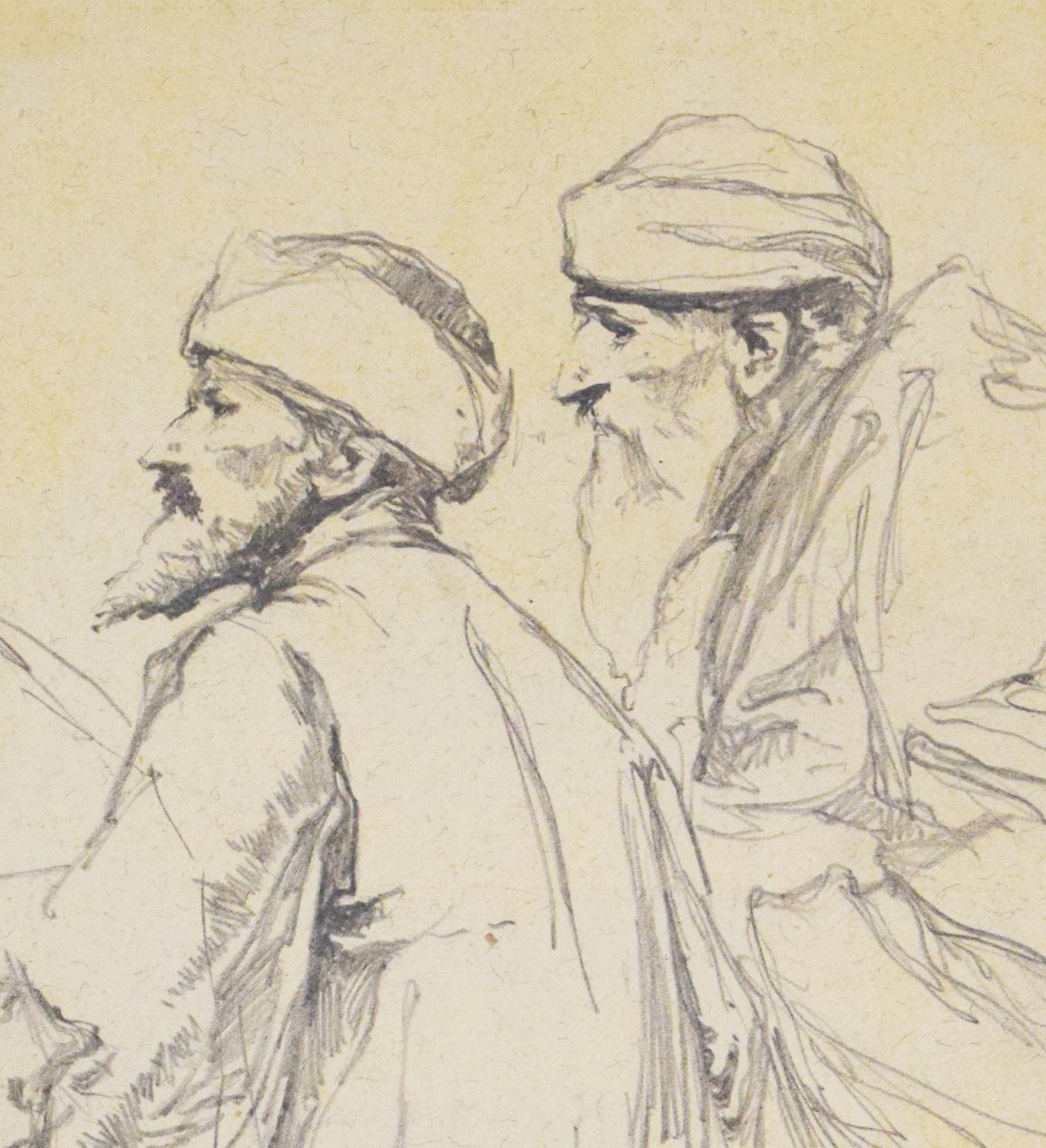 Questo è un disegno originale a matita di Mihaly von Munkácsy. 
È stata realizzata in preparazione del dipinto a olio 