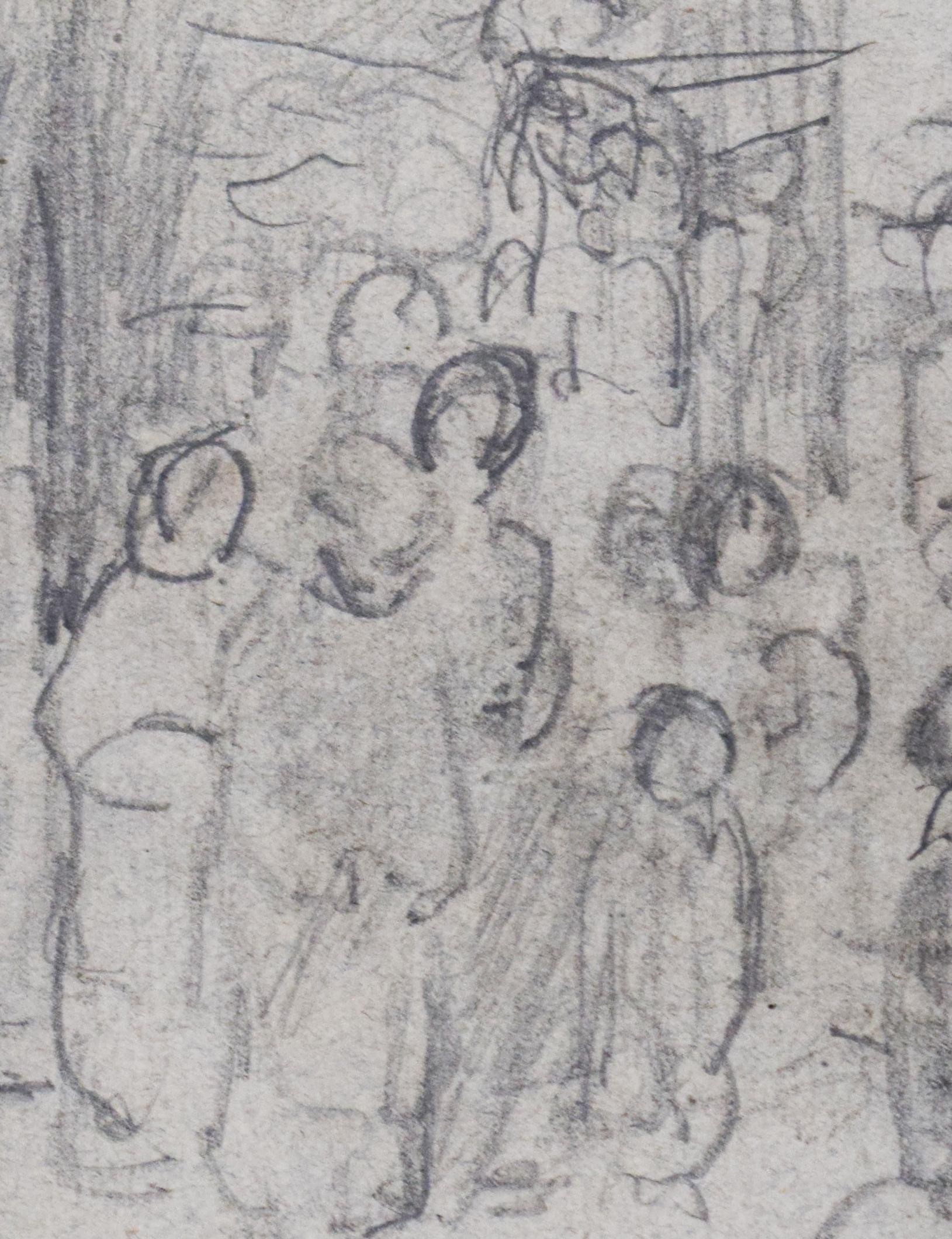 Dies ist eine Original-Bleistiftzeichnung von Mihaly von Munkácsy. 
Es wurde als Vorbereitung für das Ölgemälde 