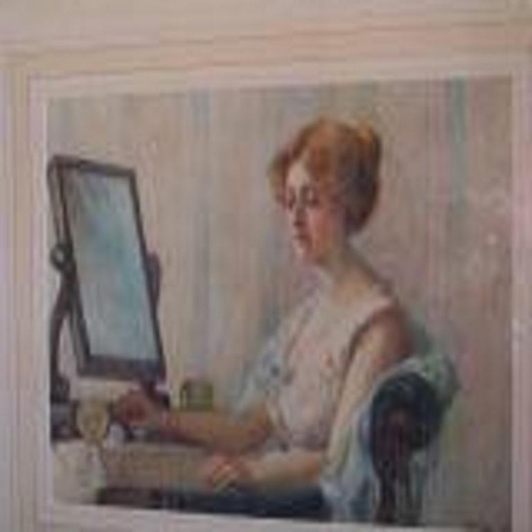 Early 20th C Portrait Attractive Female Watercolour Listed Artist K B Curtis For Sale 5