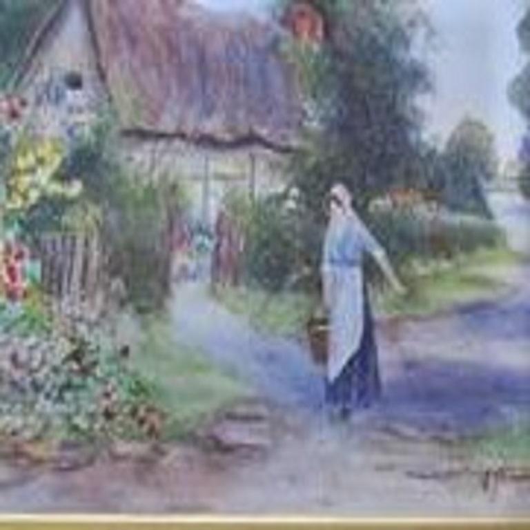19th Century Warwickshire Country Cottage Watercolour V Jordan For Sale 2