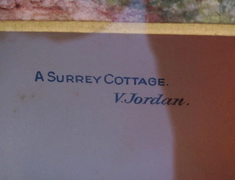 Surrey Country Cottage-Aquarell, V Jordan, 19. Jahrhundert im Angebot 5