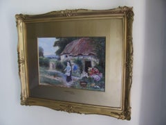 Surrey Country Cottage-Aquarell, V Jordan, 19. Jahrhundert