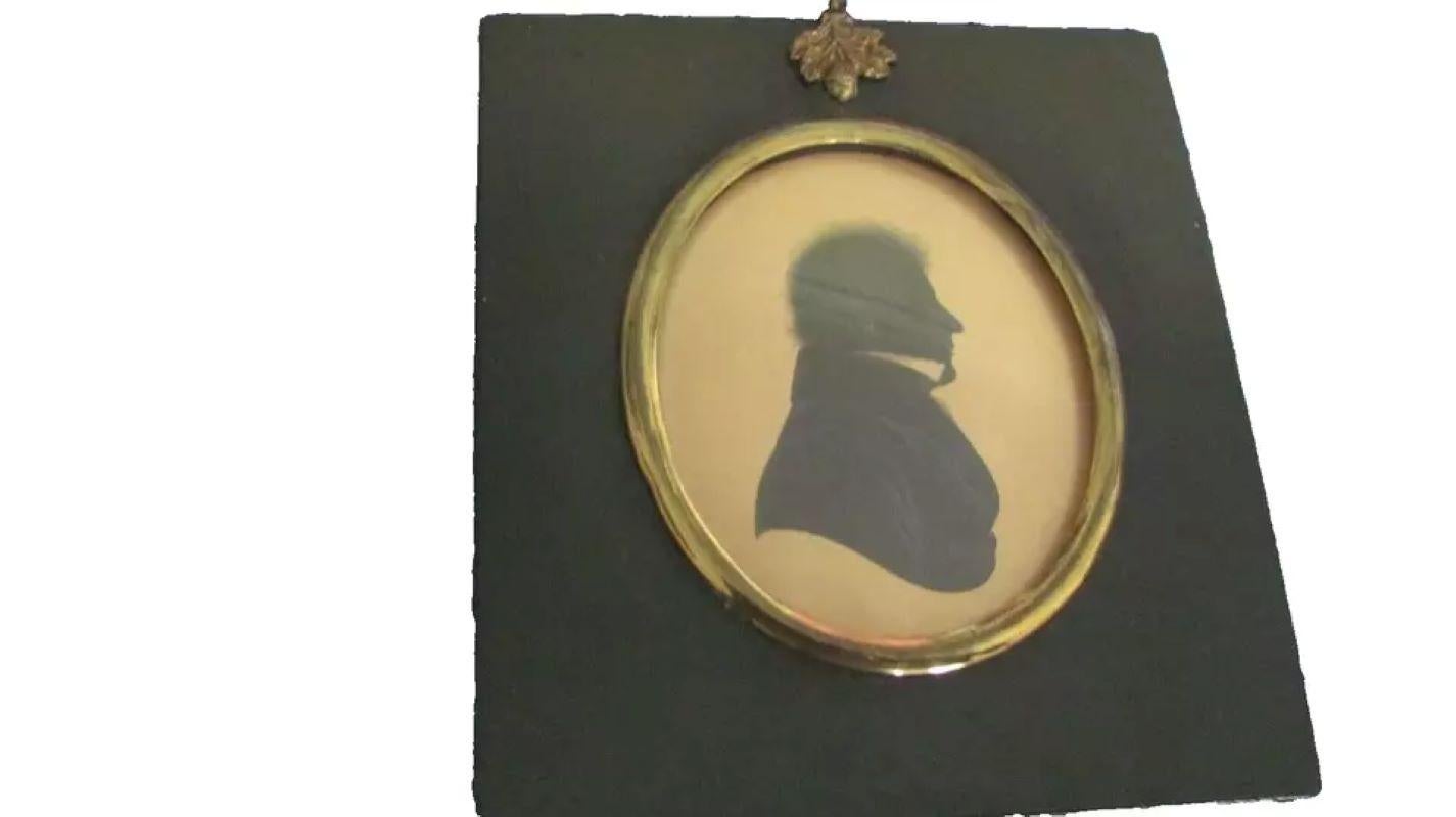 Silhouette eines Mannes aus dem 19.  Feld 2 Strang
