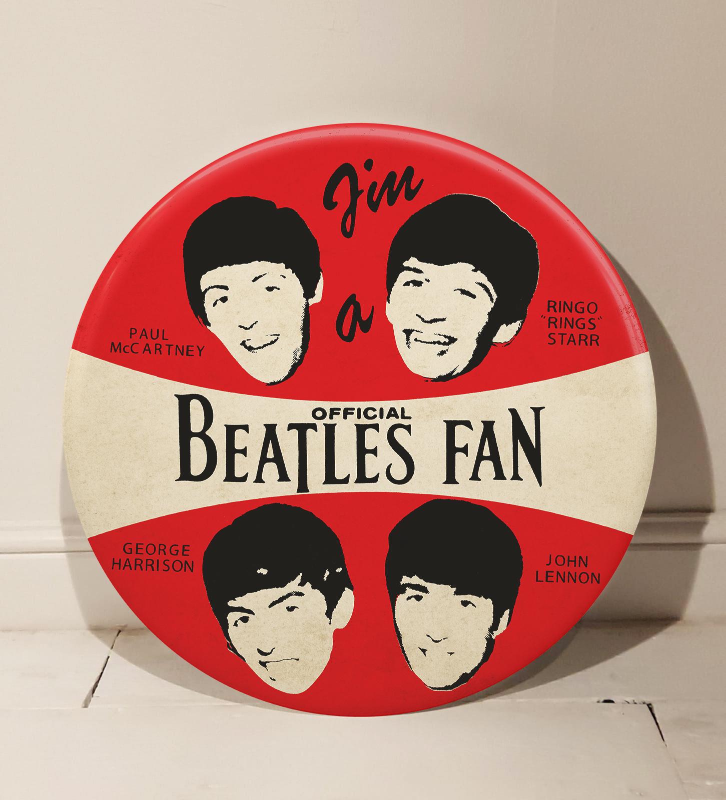 The Beatles - Giant Handmade 3D Vintage Button