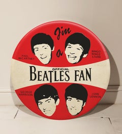 The Beatles - Pulsante vintage gigante fatto a mano in 3D