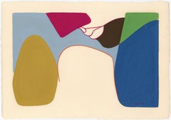 Signierte feministische LGBTQ+ Acryl Gouache-Zeichnung auf Papier - Profile Solid 383.044, signiert