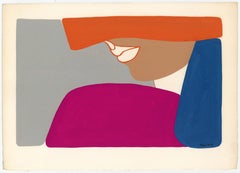 Dessin acrylique sur papier du féministe LGBTQ+ signé, profil massif 383,057
